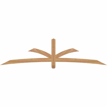 Ekena Millwork Davenport Timber Gable Bracket, Western Red Cedar, 96"W x 24"H x 1 1/2"D x 3 1/2"F, 6/12 Pitch GBW096X24X0204DAV00SWR
